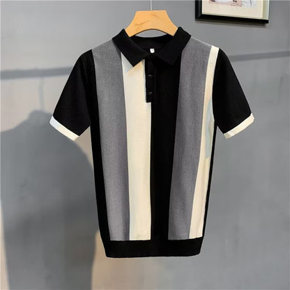 Çizgili Polo Yaka T-Shirt